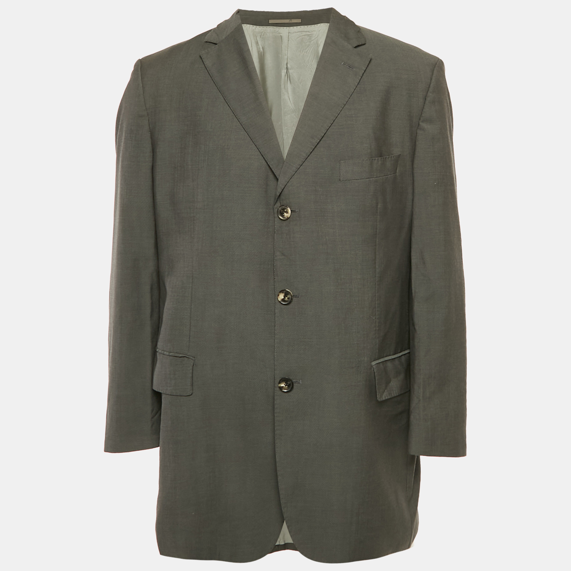 

Boss By Hugo Boss Grey Virgin Wool Single Breasted Blazer XXL