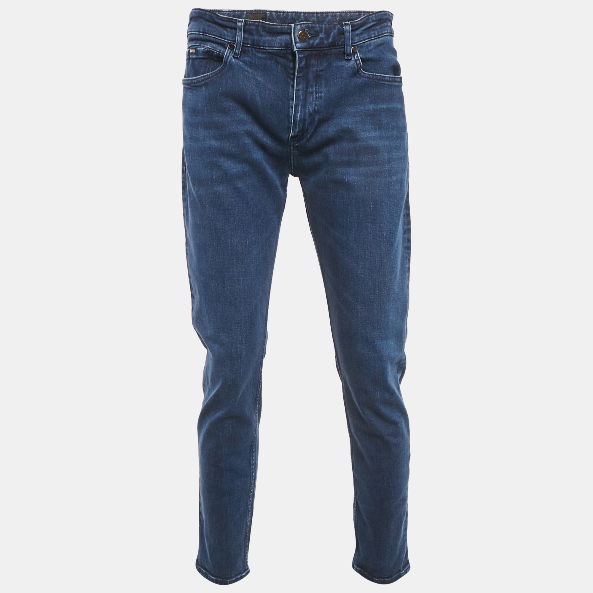 

Boss By Hugo Boss Blue Denim Regular Fit Jeans L Waist 34"
