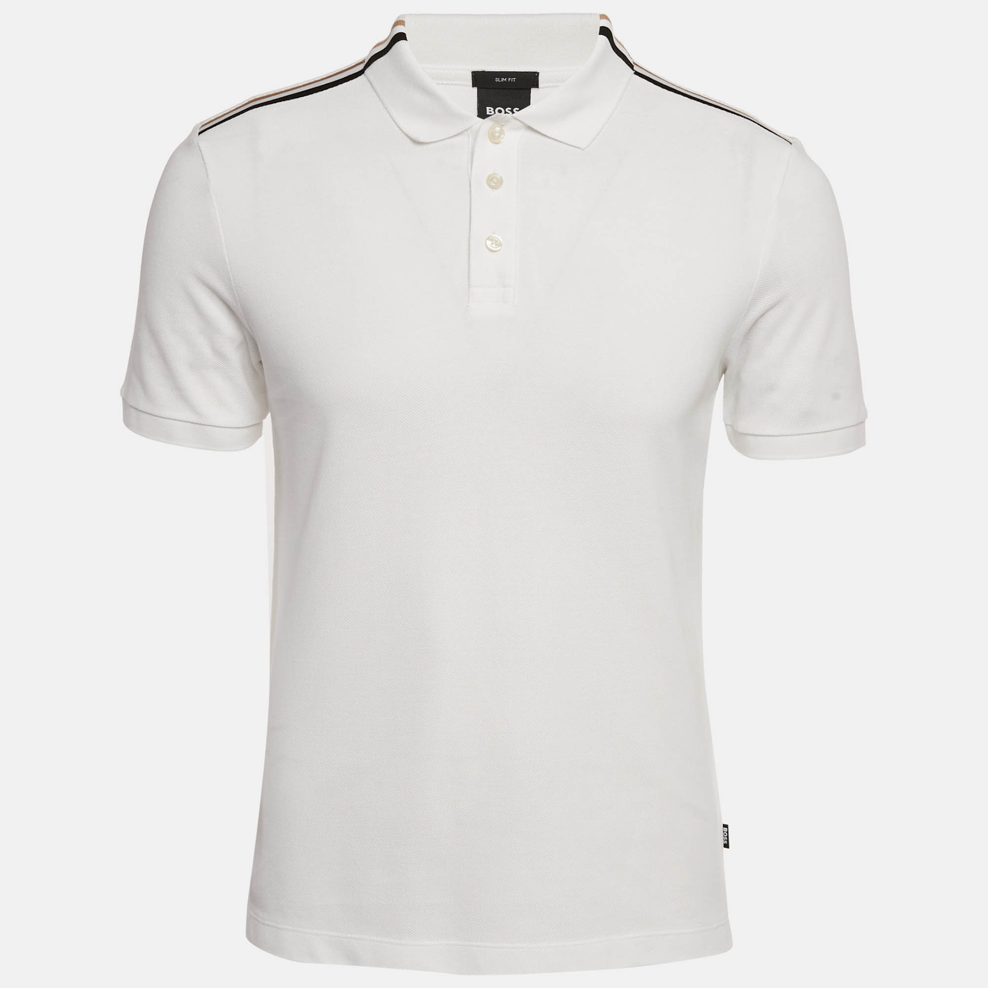 

Boss By Hugo Boss White Pique Polo T-Shirt S