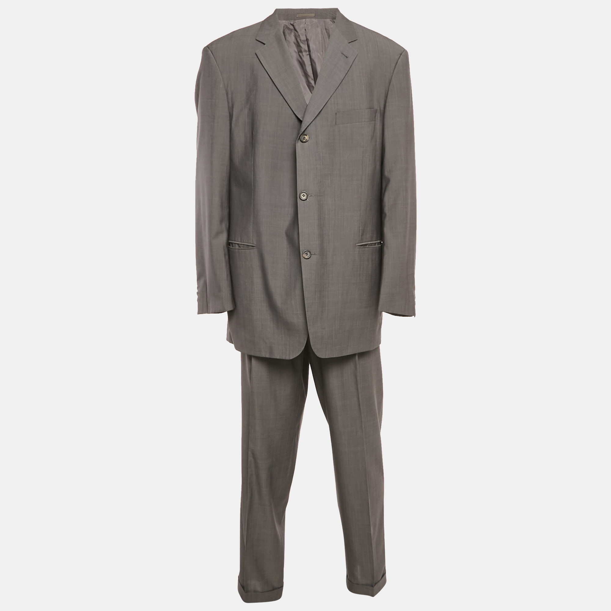 

Boss By Hugo Boss Grey Wool Blend Single Breasted Suit XXXL