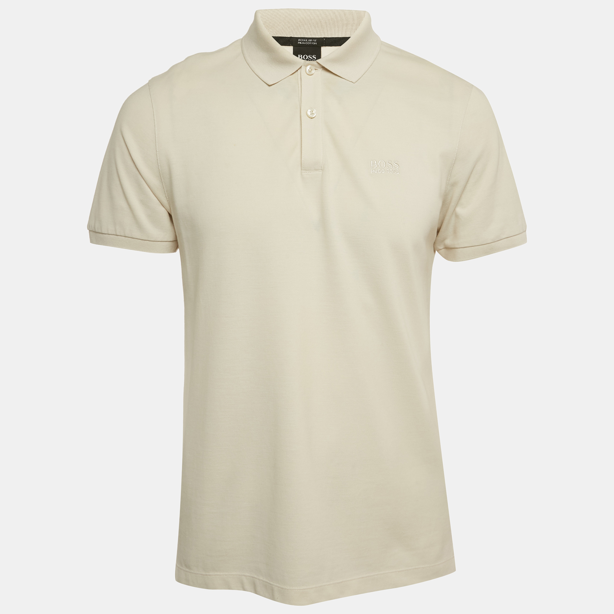 

Boss by Hugo Boss Beige Pima Cotton Polo T-Shirt M