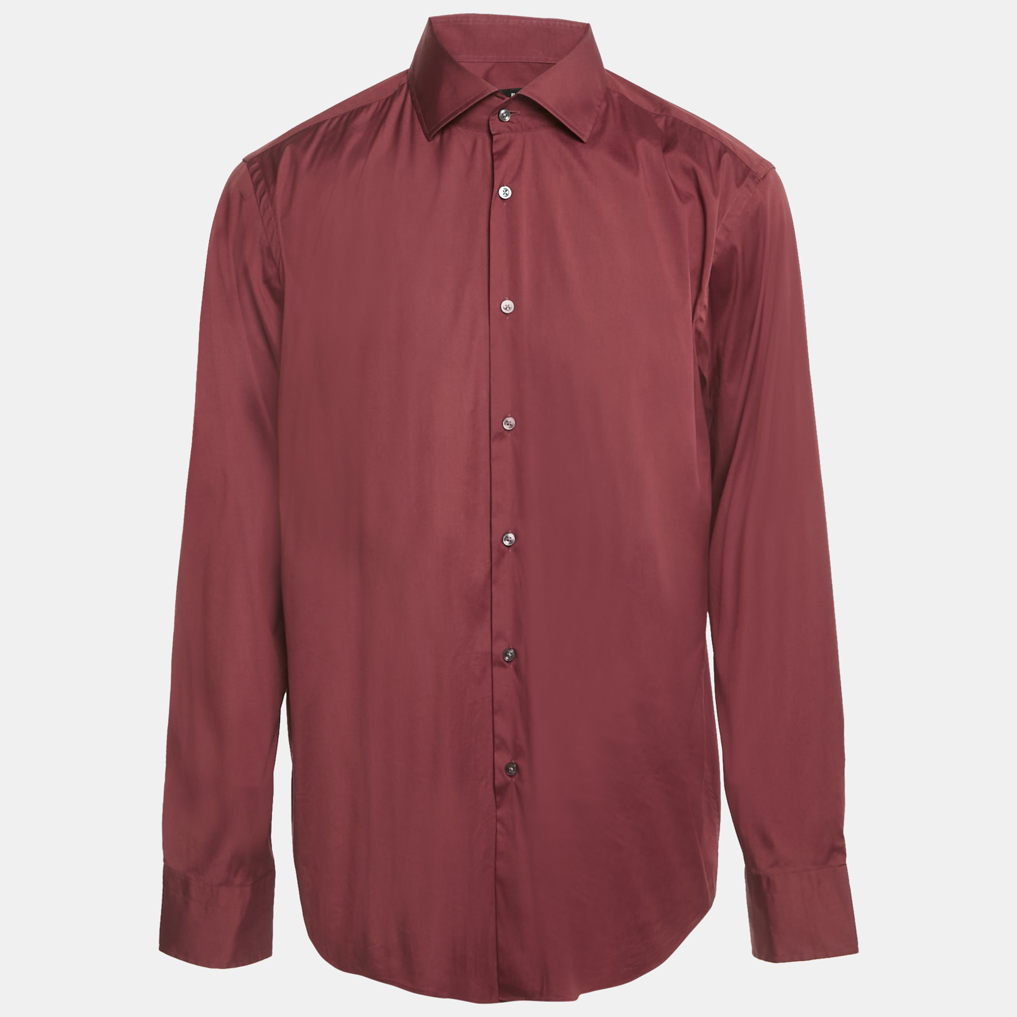 

Boss By Hugo Boss Burgundy Cotton Regular Fit Shirt XXXL
