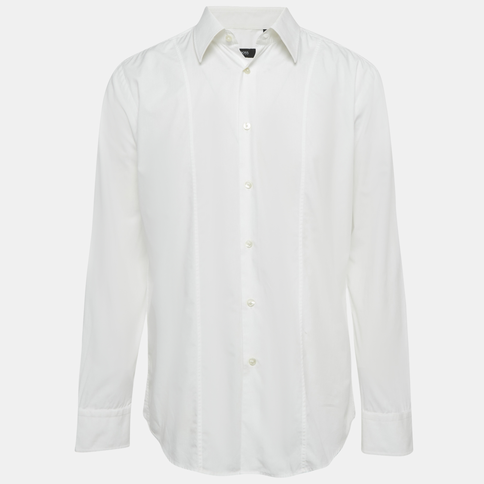 

Boss By Hugo Boss White Cotton Slim Fit Shirt XXL