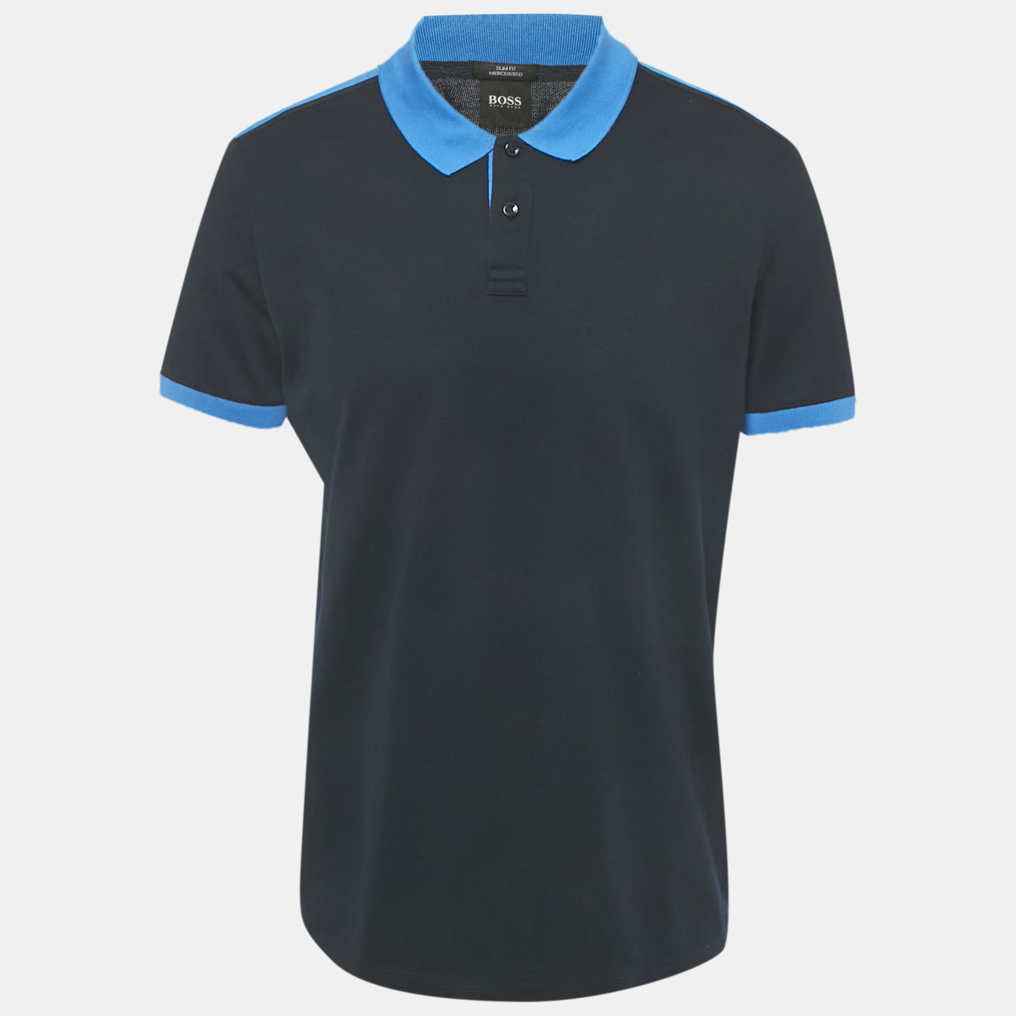 Pre-owned Boss By Hugo Boss Navy Blue Cotton Phillipson 39 Slim Fit Polo T- Shirt Xl
