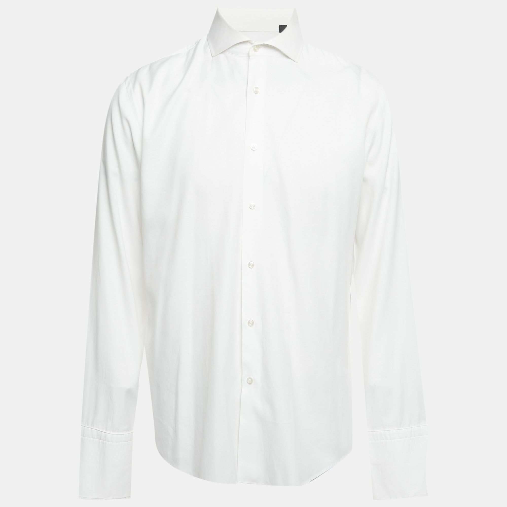 Pre-owned Boss By Hugo Boss White Cotton Slim Fit Jason Shirt Xl