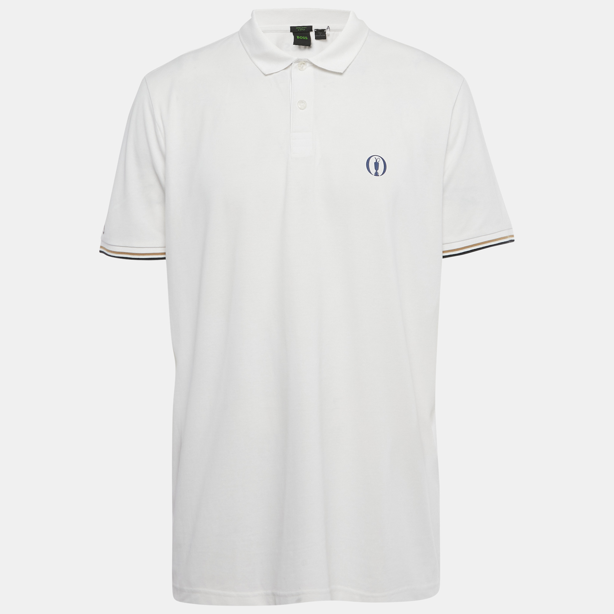 

Boss By Hugo Boss White Pique Regular Fit Polo T-Shirt XXL