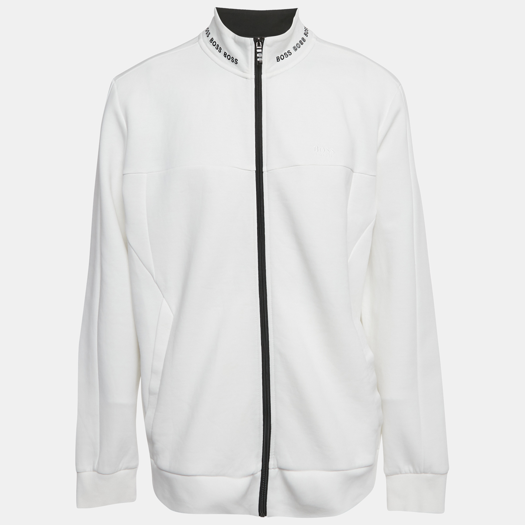 Click to view more detailed imagery on our partner's website Pre-owned Boss By Hugo Boss White Jersey Zip-up Skaz 1 Jacket Xxl