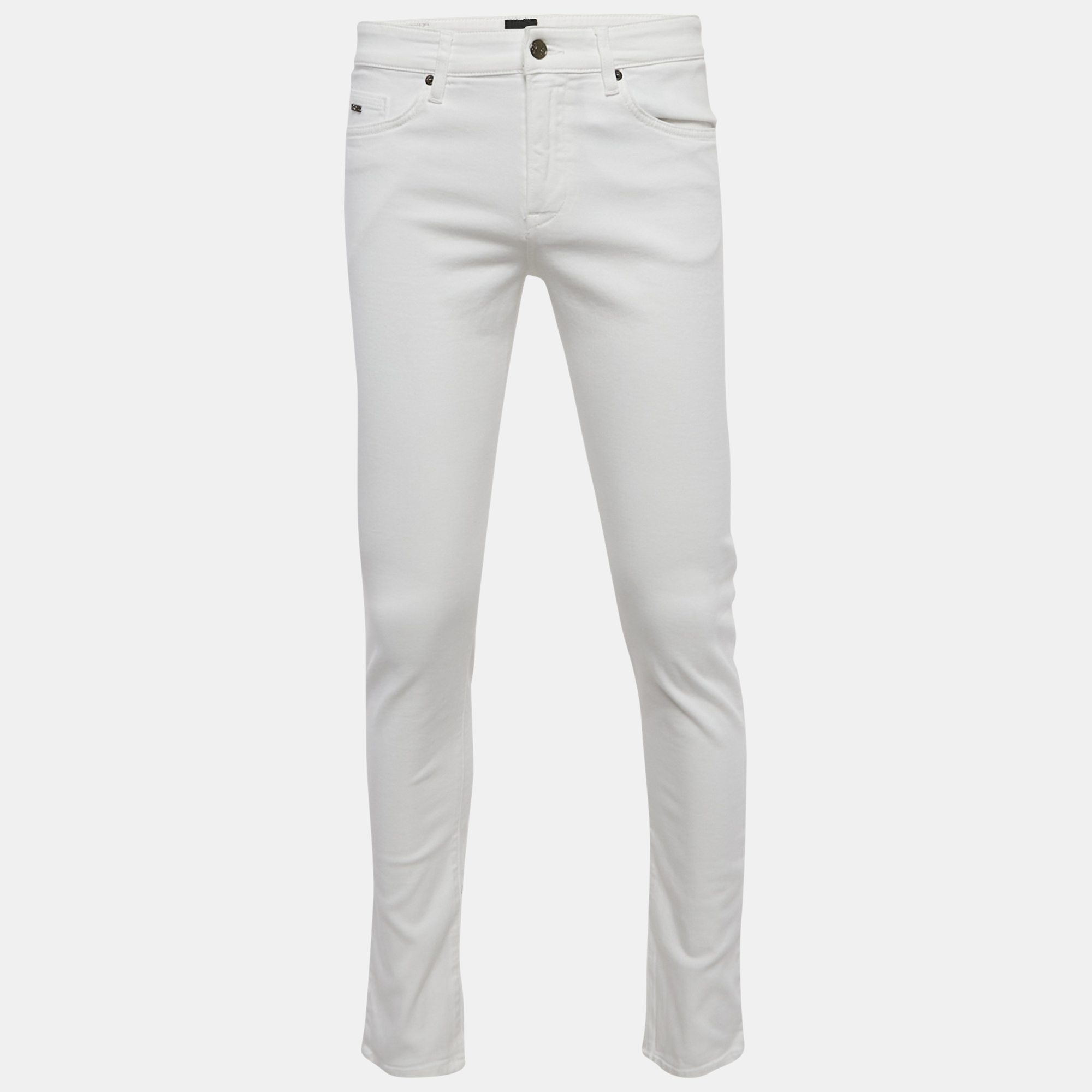 

Boss By Hugo Boss White Denim Delaware Slim Jeans M/Waist 31"