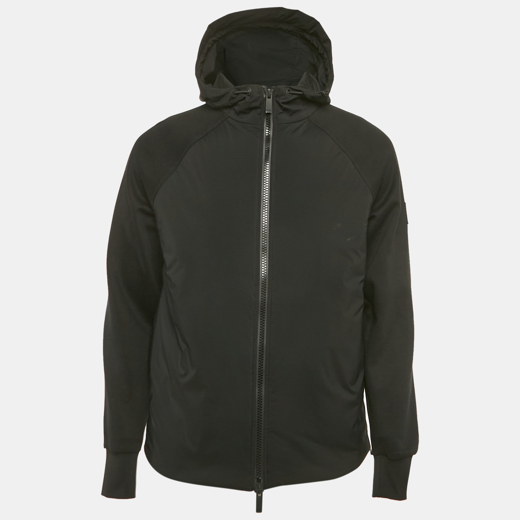 

Boss By Hugo Boss Black Cotton and Nylon Zip-Up Steele Jacket S