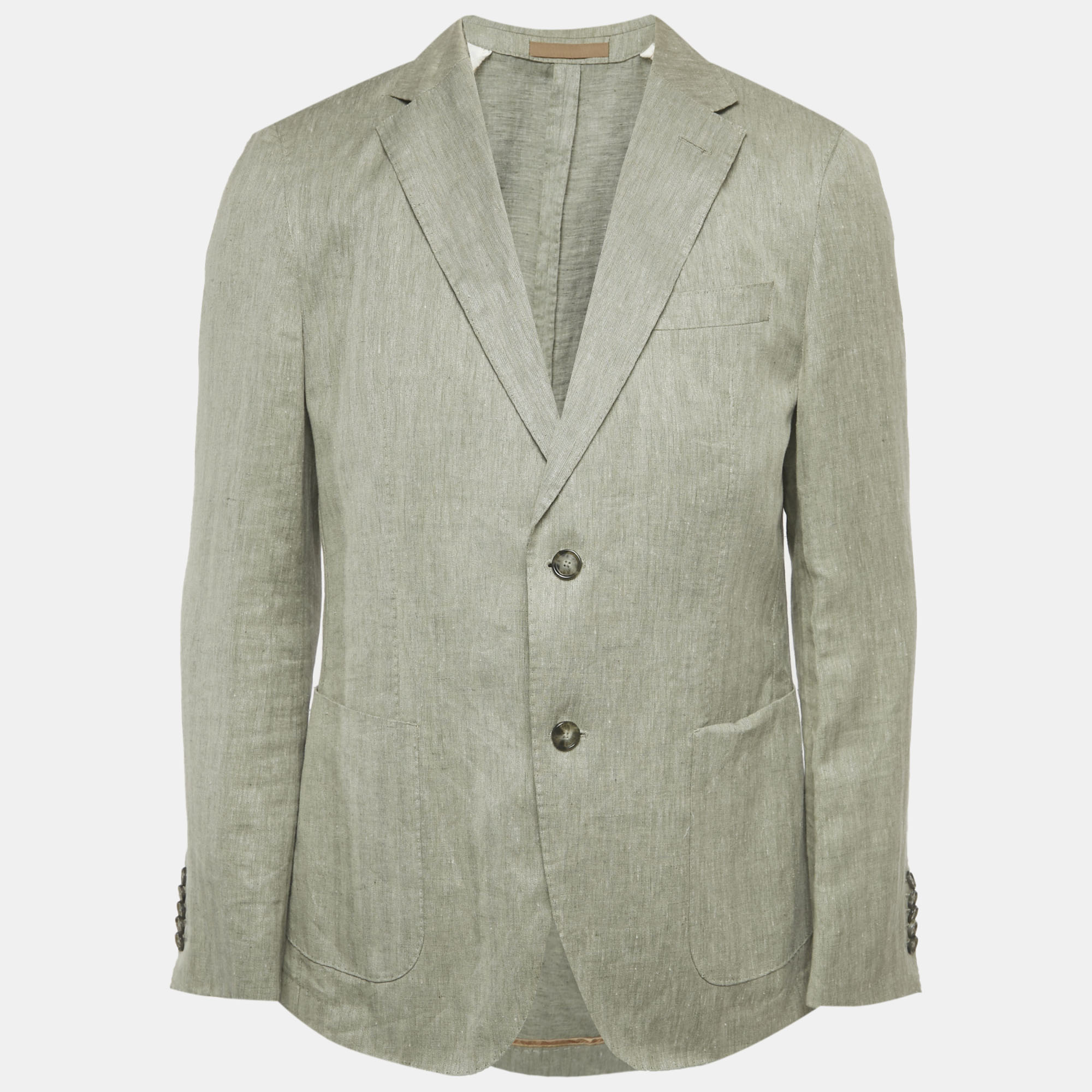 

Boss By Hugo Boss Light Green Linen Blend Regular Fit Blazer S