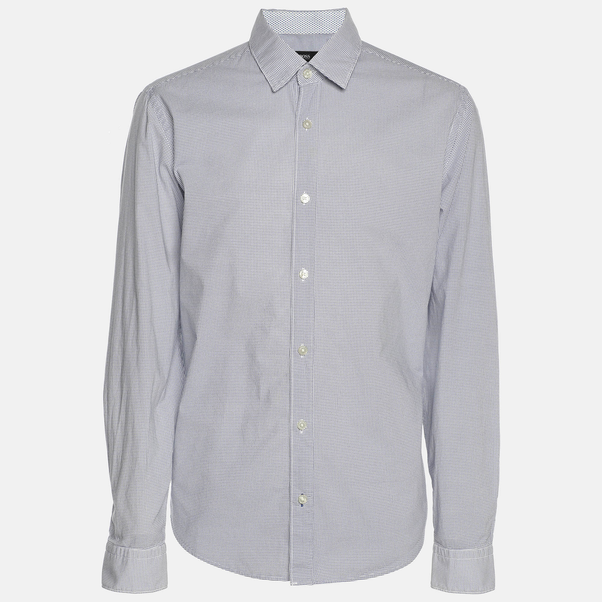 

Boss By Hugo Boss Light Blue Cotton Long Sleeve Shirt M