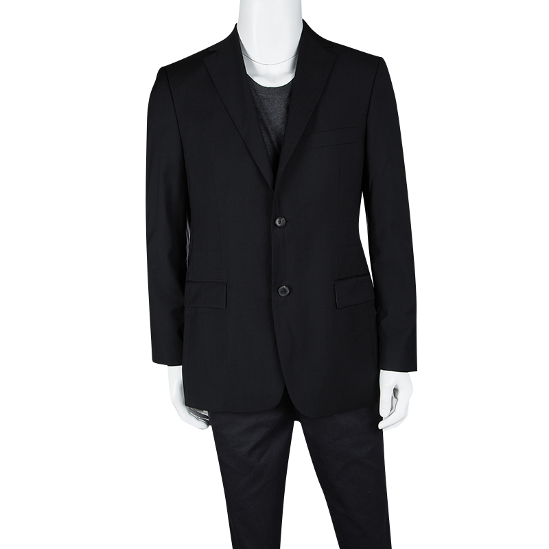 

Boss by Hugo Boss Black Wool Regular Fit Two Button Blazer