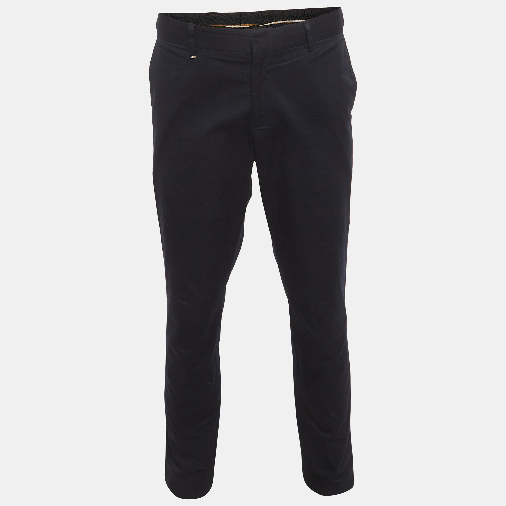 

Boss By Hugo Boss Blue Gabardine Trousers XL/Waist 36"