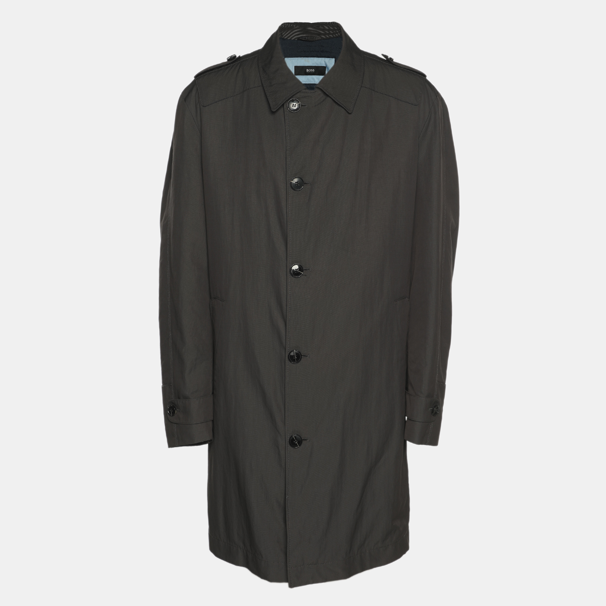 

Boss By Hugo Boss Dark Grey Nylon Trench Coat XL