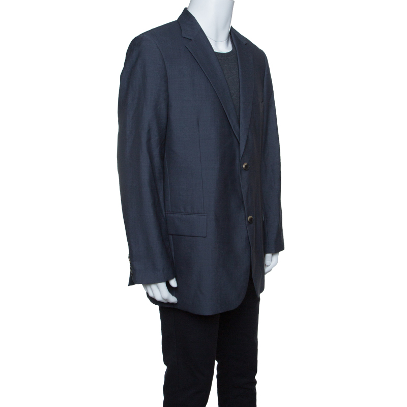 

Boss By Hugo Boss Grey Wool Mohair Passolini Tailored Blazer