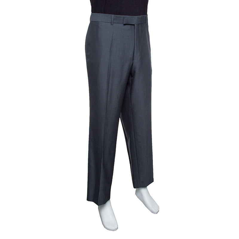 

Boss By Hugo Boss Grey Wool and Mohair Tailored Trousers