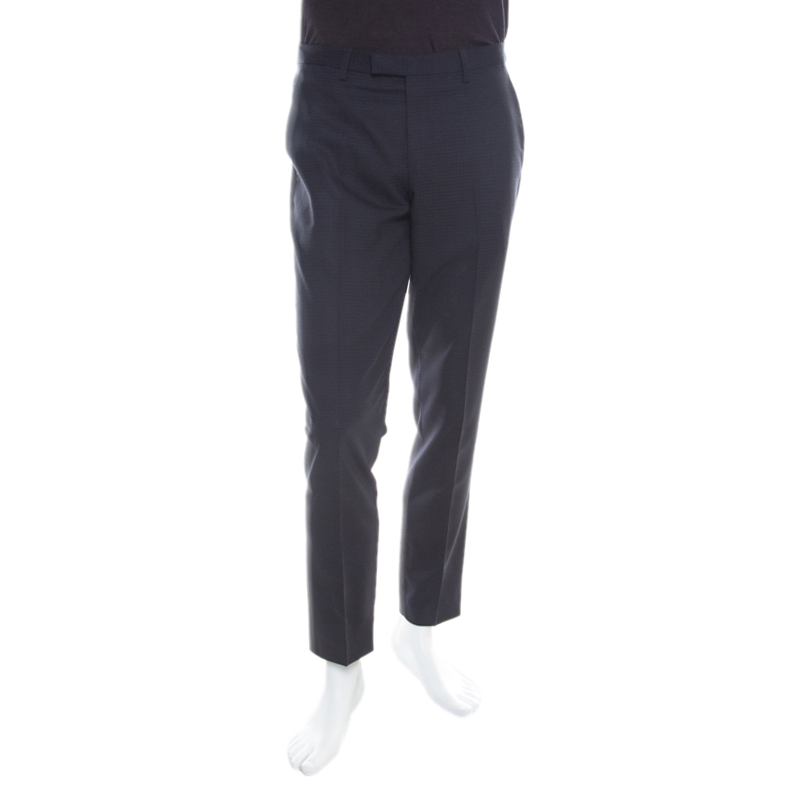 مملوكة مسبقًا Boss By Hugo Boss Grey Wool Tailored Trousers S