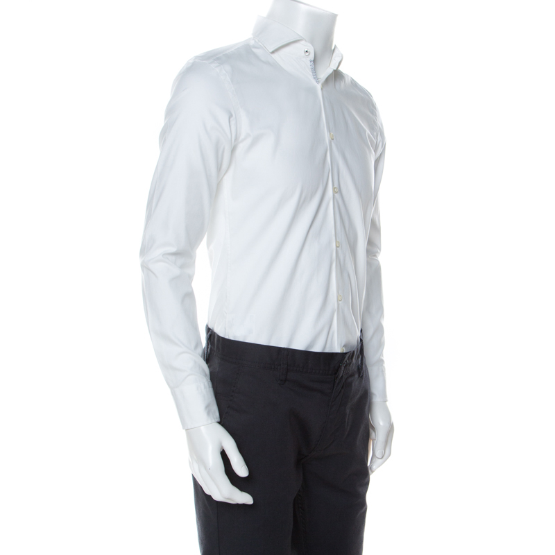 

Boss by Hugo Boss White Cotton Jerrin Slim Fit Shirt