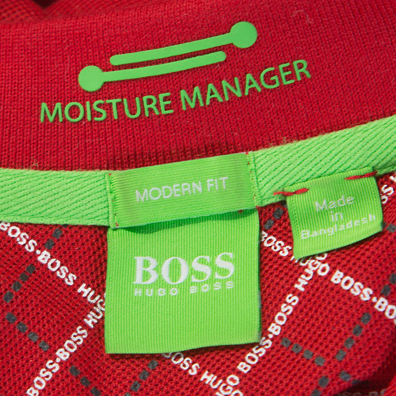 by Hogo Boss Red Modern Fit Polo T-Shirt M Boss By Hugo Boss | TLC