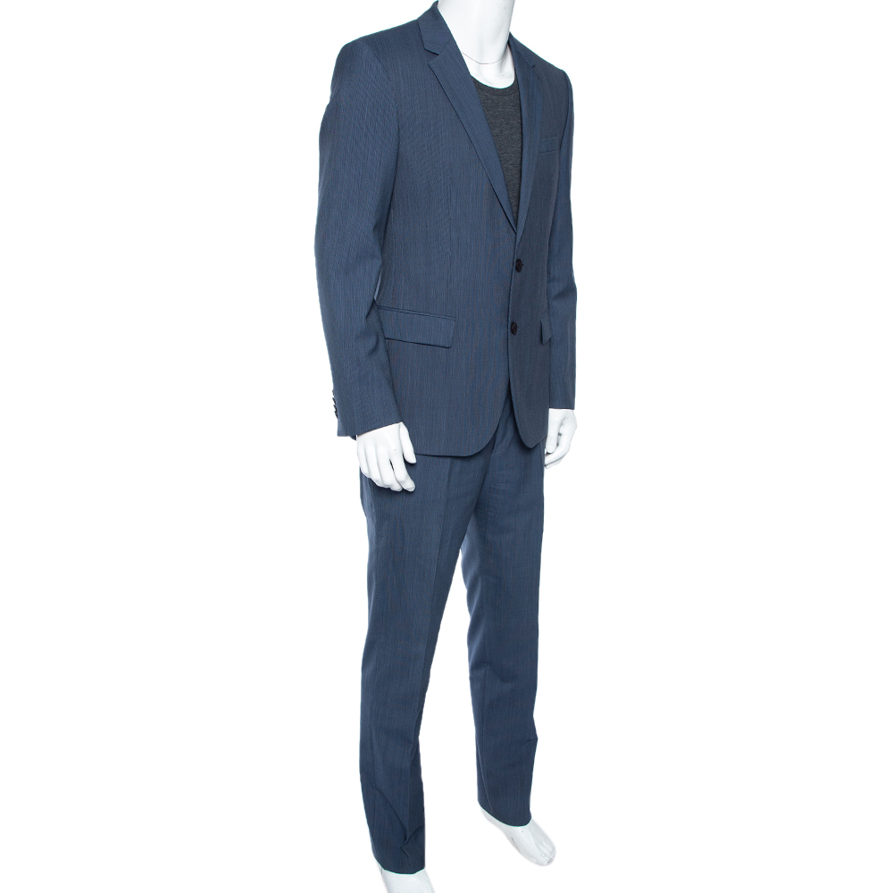 

Boss By Hugo Boss Blue Patterned Wool Halsey2/Merrill2 Suit