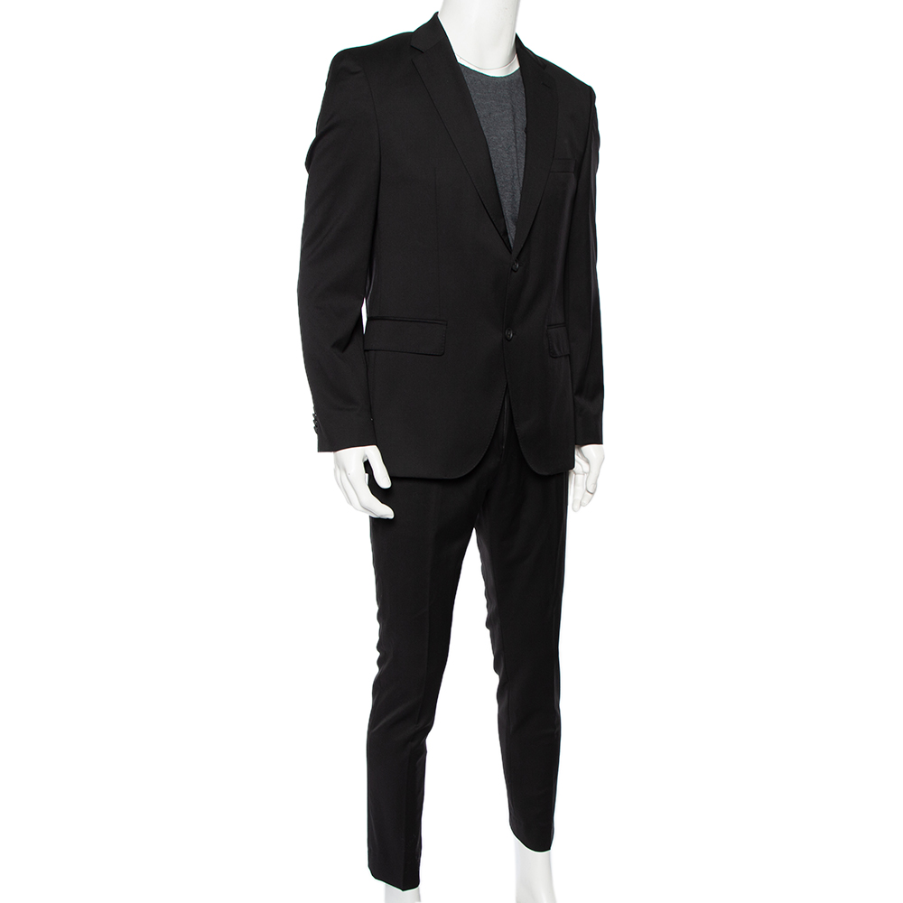 

Boss By Hugo Boss Black Wool Travel Suit