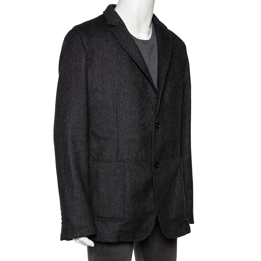Boss By Hugo Boss Grey Wool Single Breasted Tailored Blazer