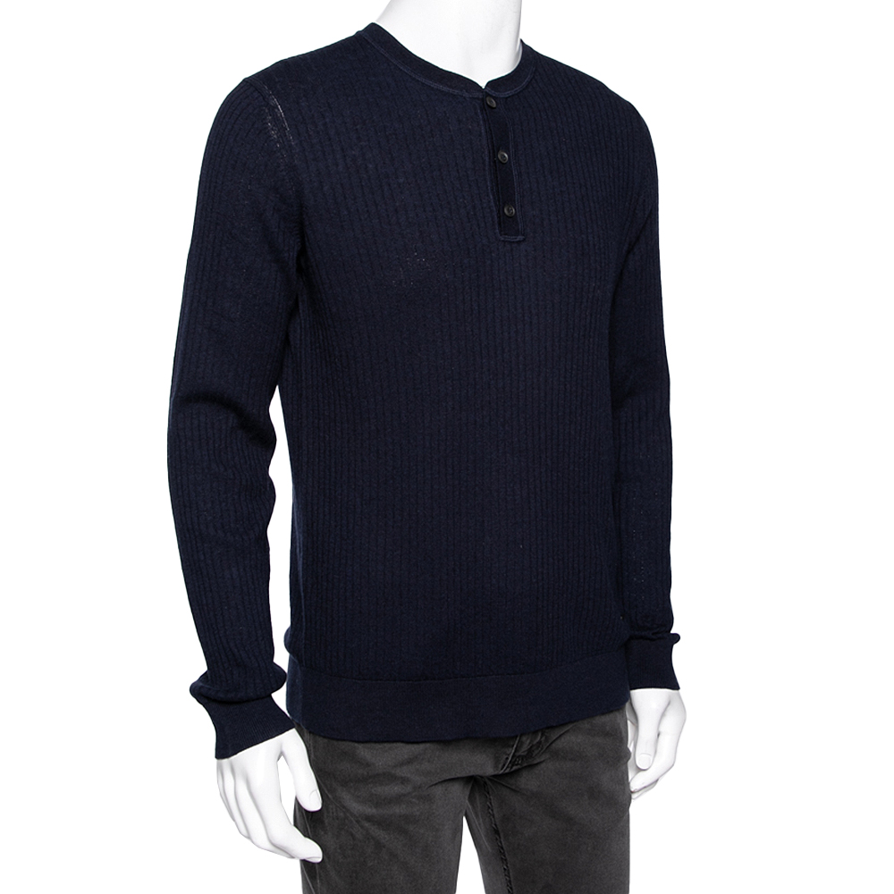 

Boss By Hugo Boss Navy Blue Cotton Ebri Sweater