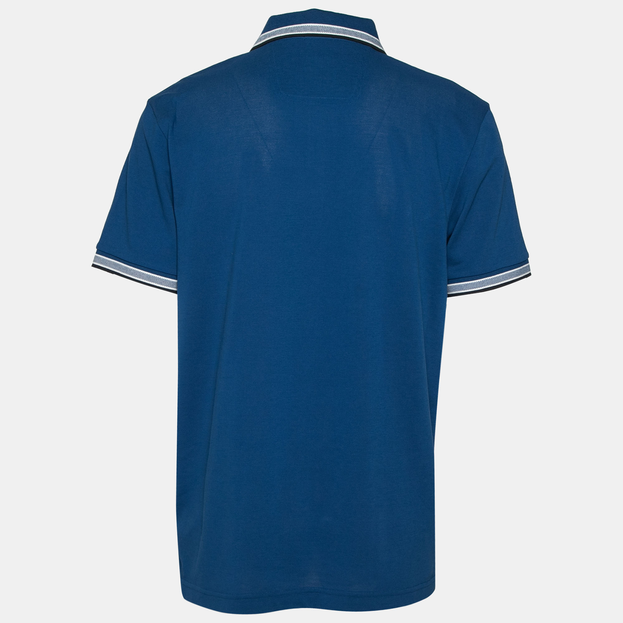 

Boss by Hogo Boss Blue Cotton Regular Fit Polo T-Shirt