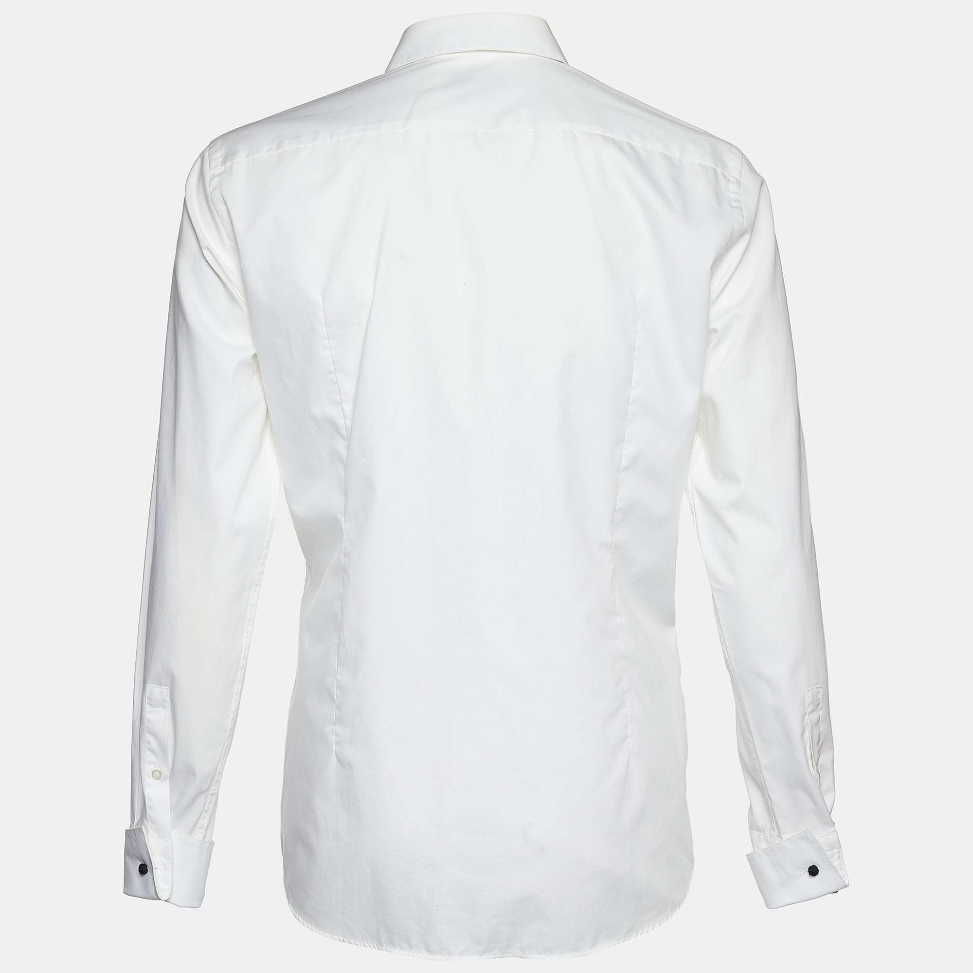 

Boss By Hugo Boss White Cotton Double Cuff Jant Slim Fit Shirt