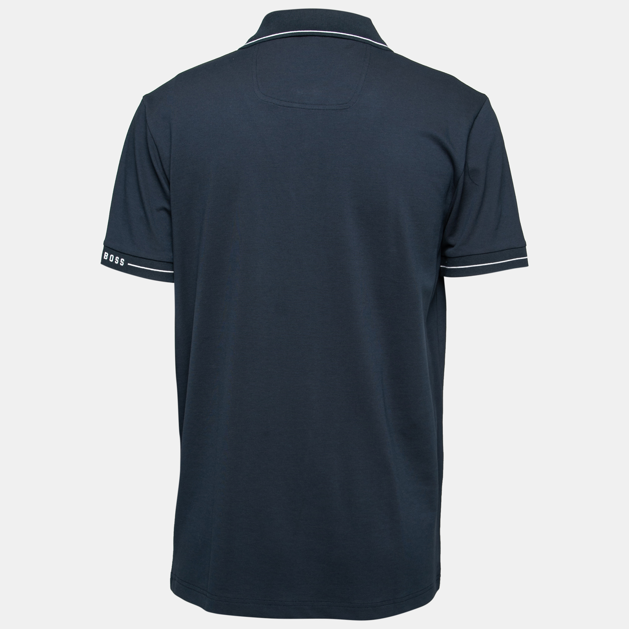

Boss By Hugo Boss Navy Blue Cotton Pique Slim-Fit Polo Shirt