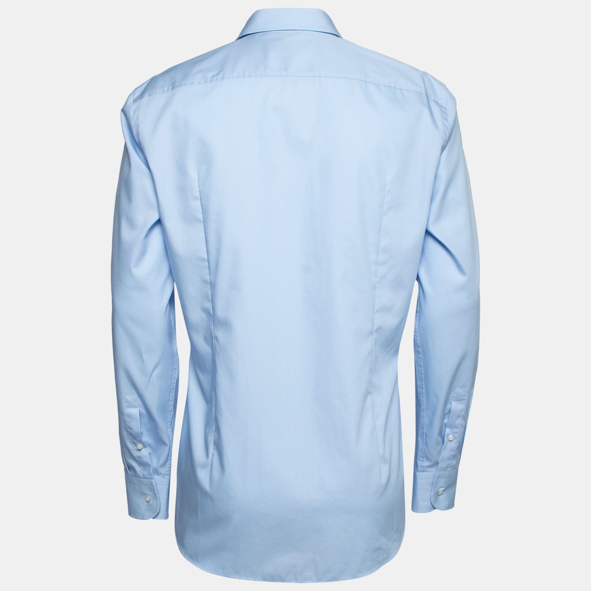

Boss By Hugo Boss Blue Cotton Slim Fit Button Front Shirt