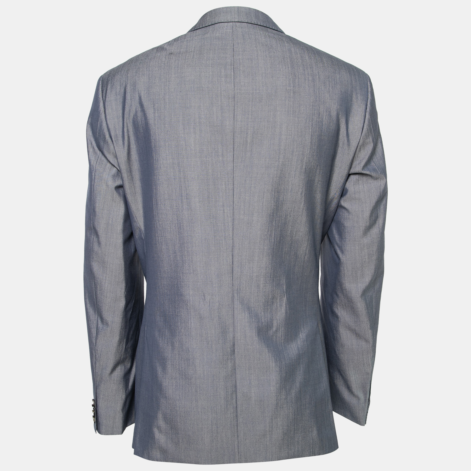 

Boss By Hugo Boss Blue Grey Wool James 4/Sharp 6 Blazer 2XL