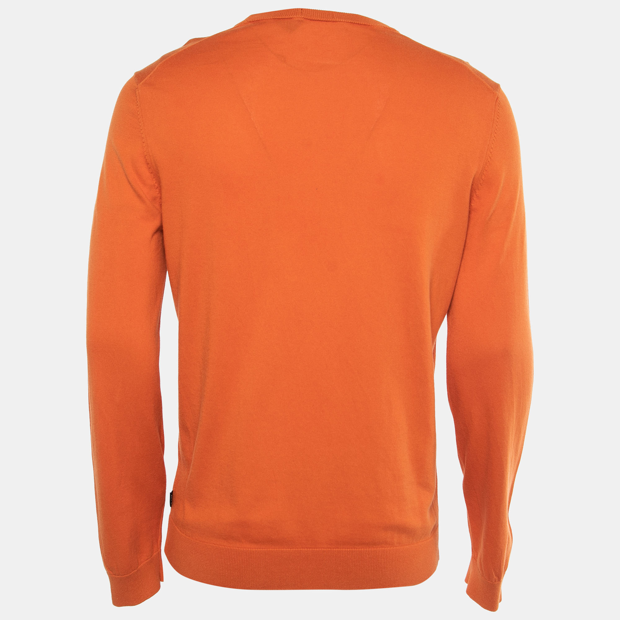 

Boss by Hugo Boss Orange Cotton Long-Sleeve Crewneck Sweater