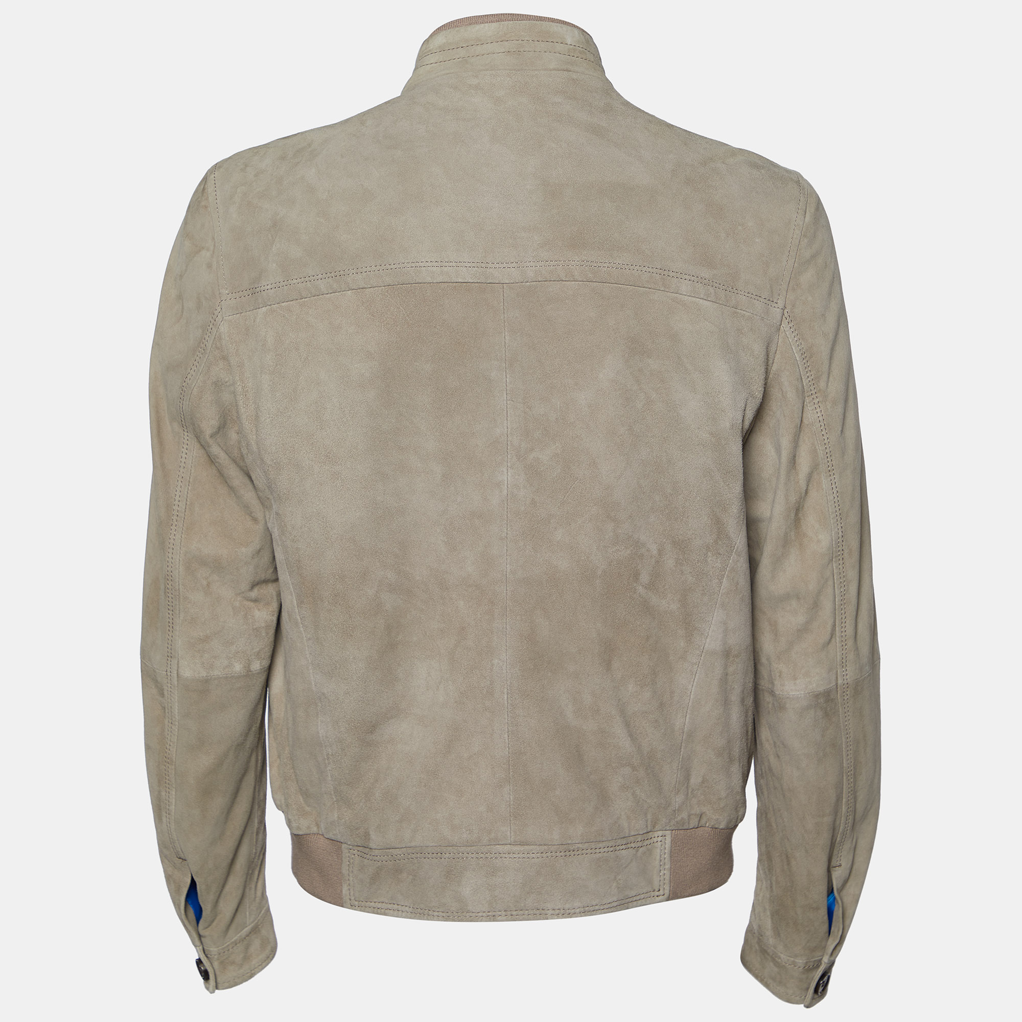 

Boss by Hugo Boss Beige Suede ZIp Front Jacket