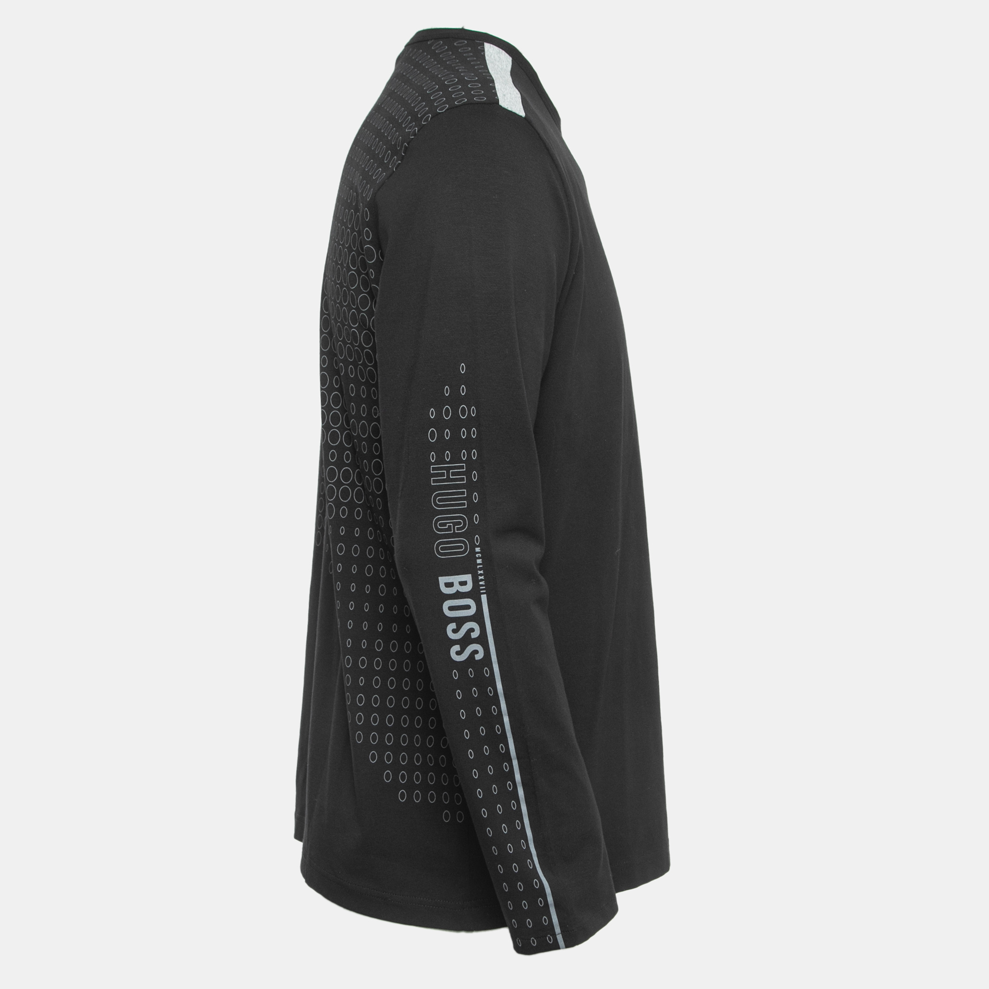 

Boss By Hugo Boss Black Logo Print Cotton Long Sleeve T-Shirt