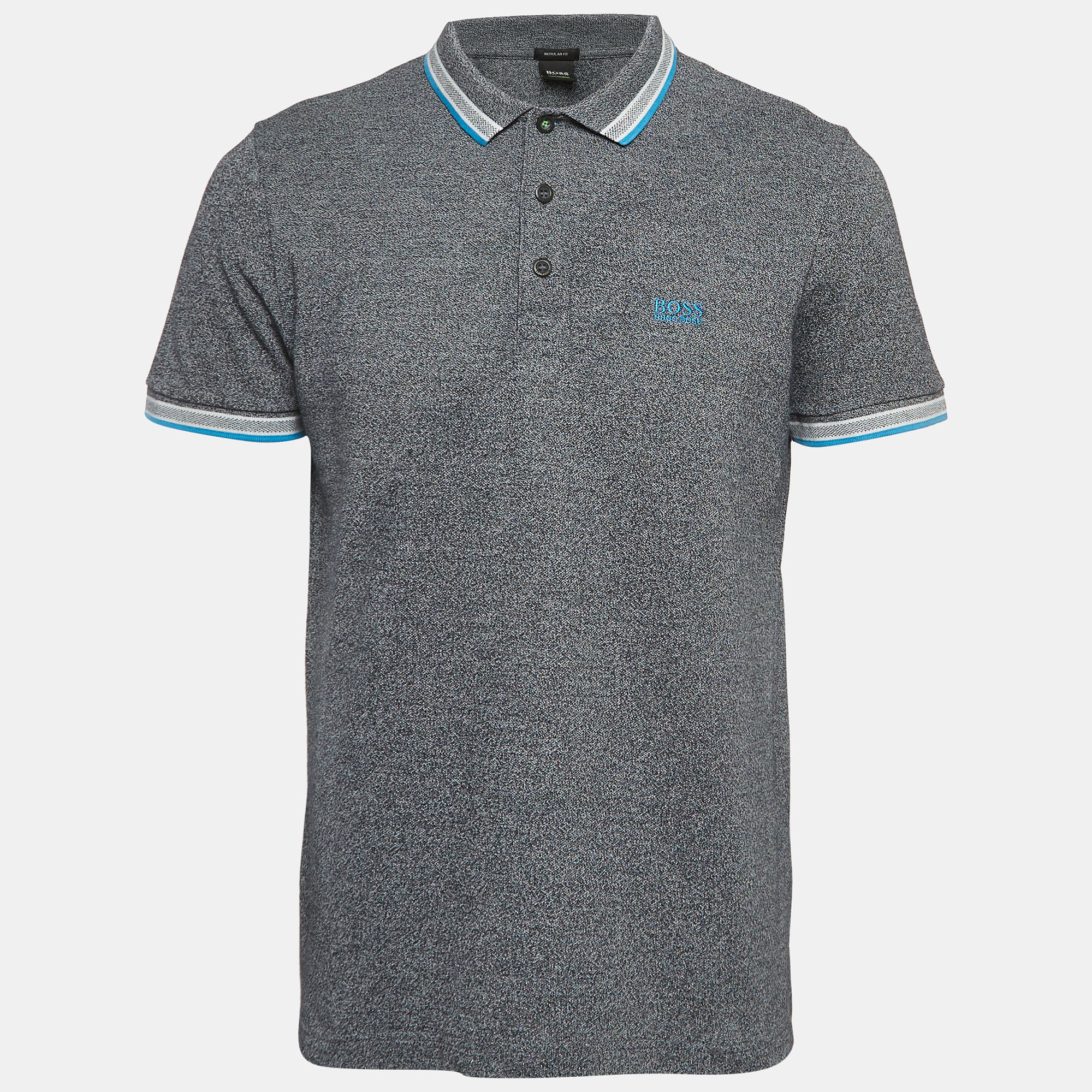 

Boss By Hugo Boss Grey Pique Cotton Polo T-Shirt L