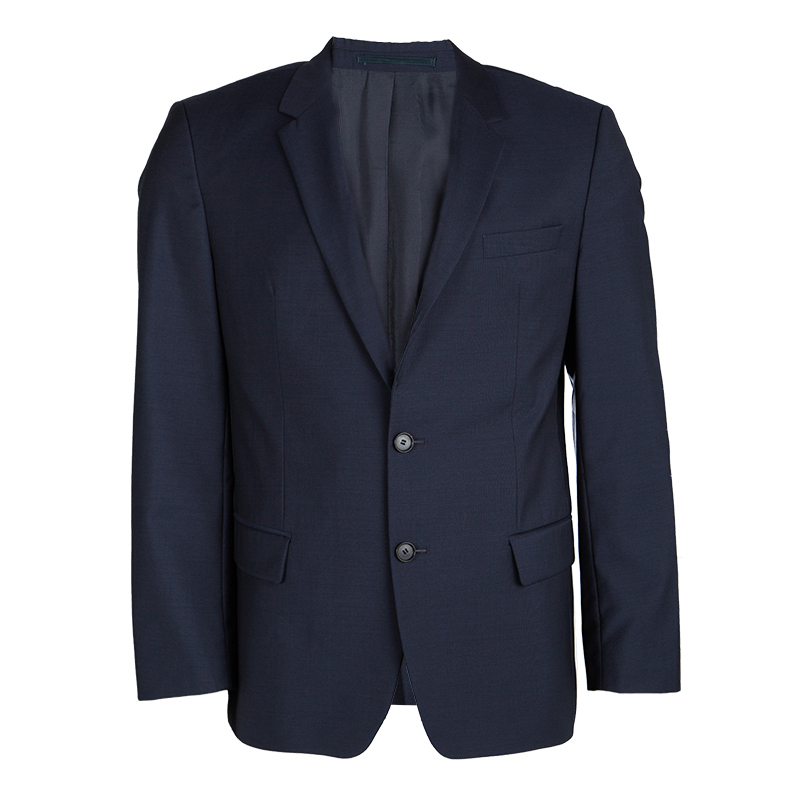 مملوكة مسبقًا Boss By Hugo Boss Blue Wool Blazer XL