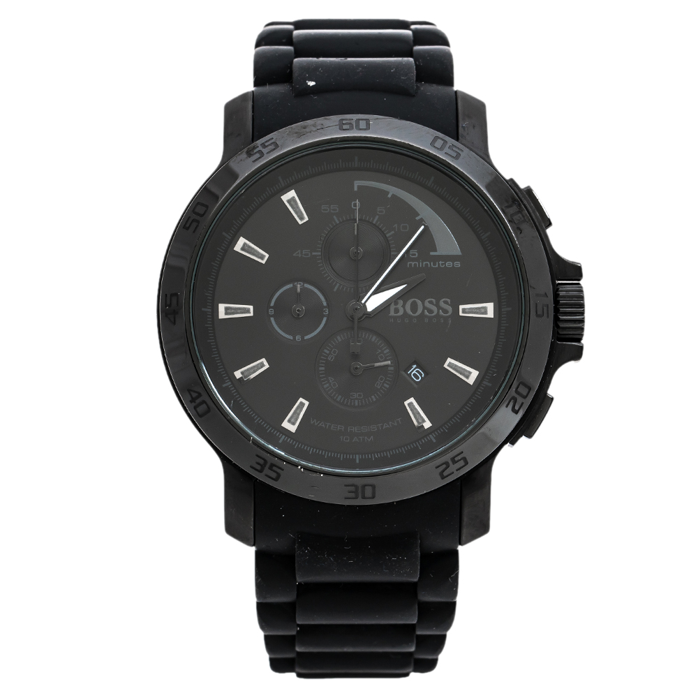 Hugo Boss Black PVD Coated Stainless Steel Boss HB1512393 Chronograph Men's Wristwatch 47 mm