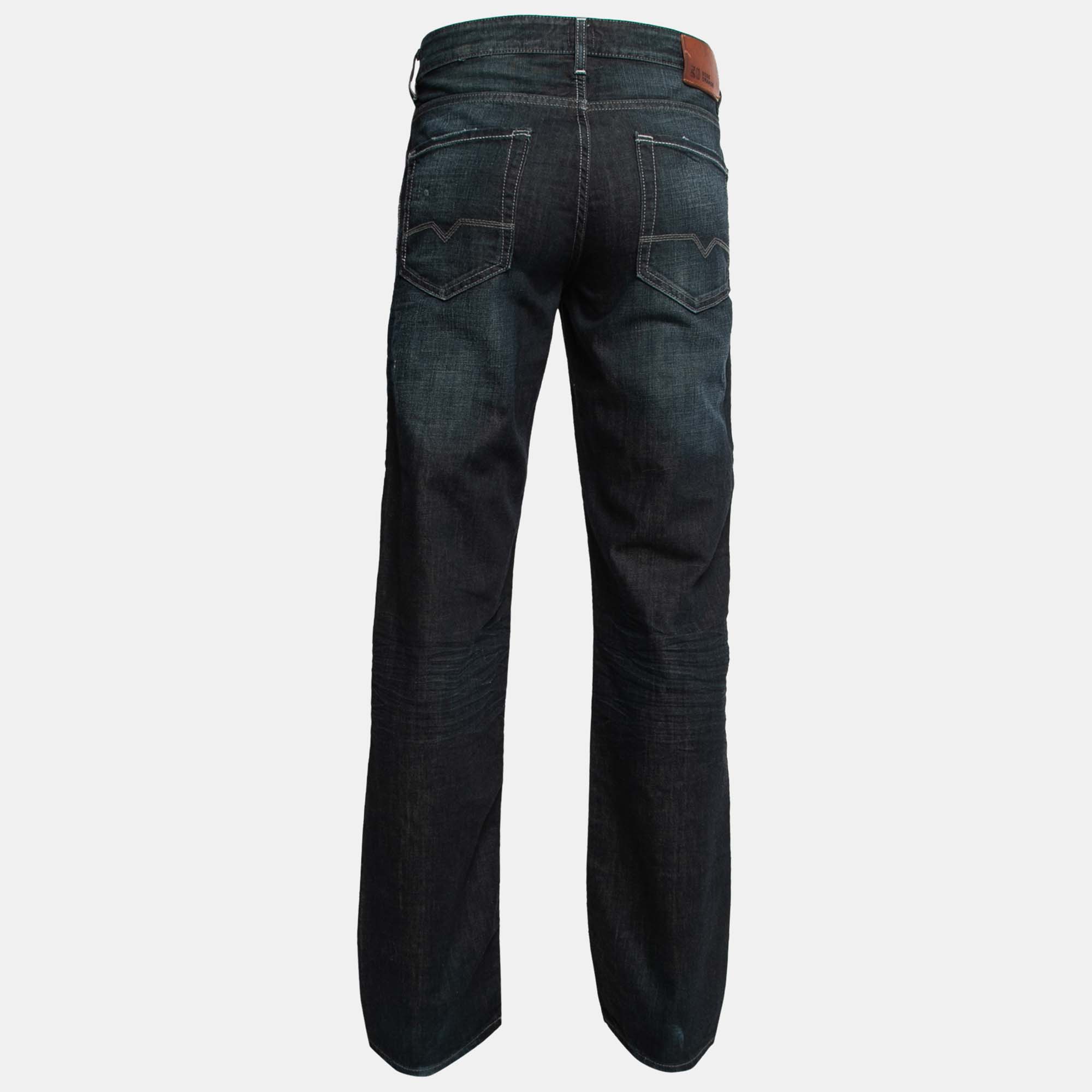 

Boss Orange by Hugo Boss Dark Blue Denim Regular Fit Jeans  Waist 34
