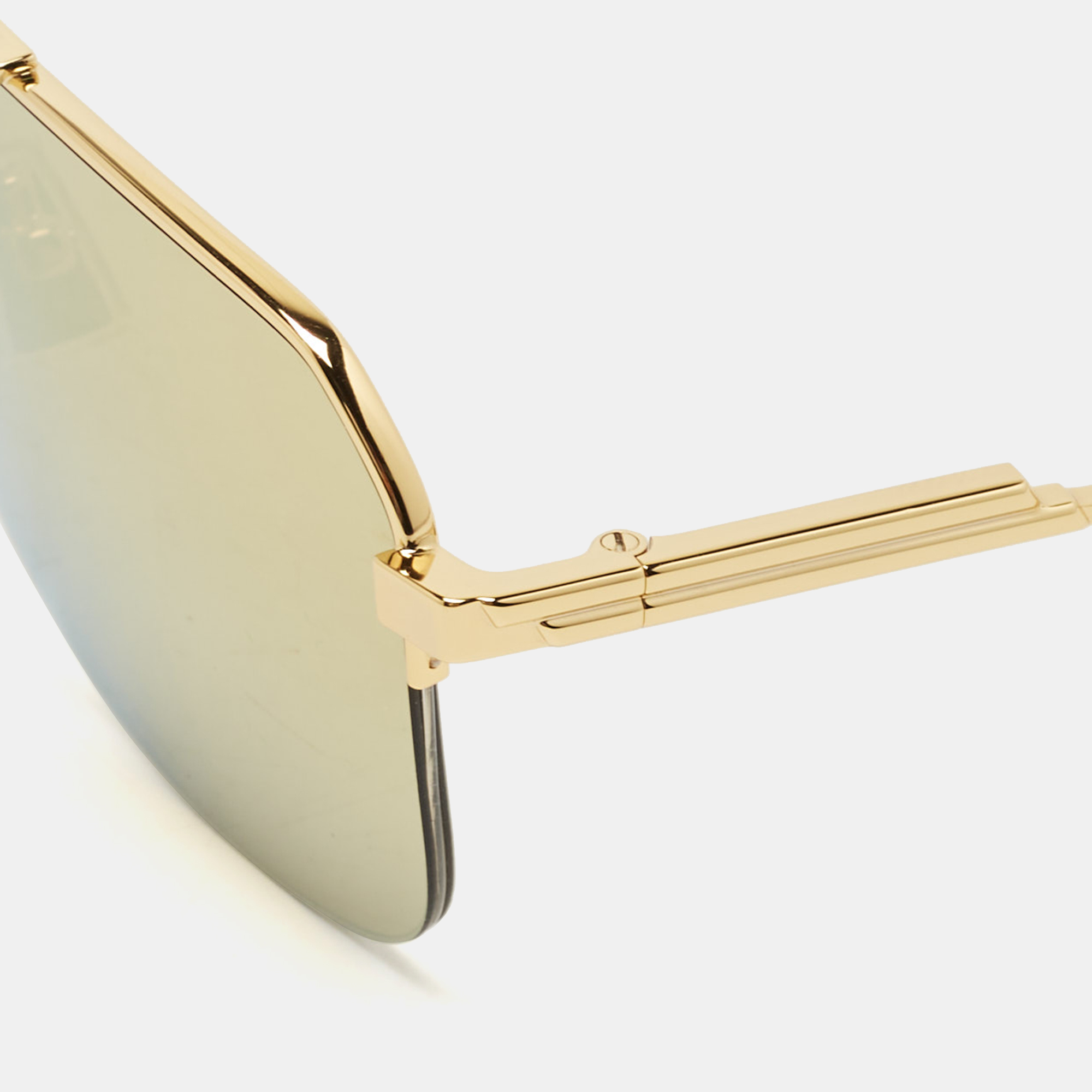 

Bottega Veneta Gold Mirror Aviator Sunglasses