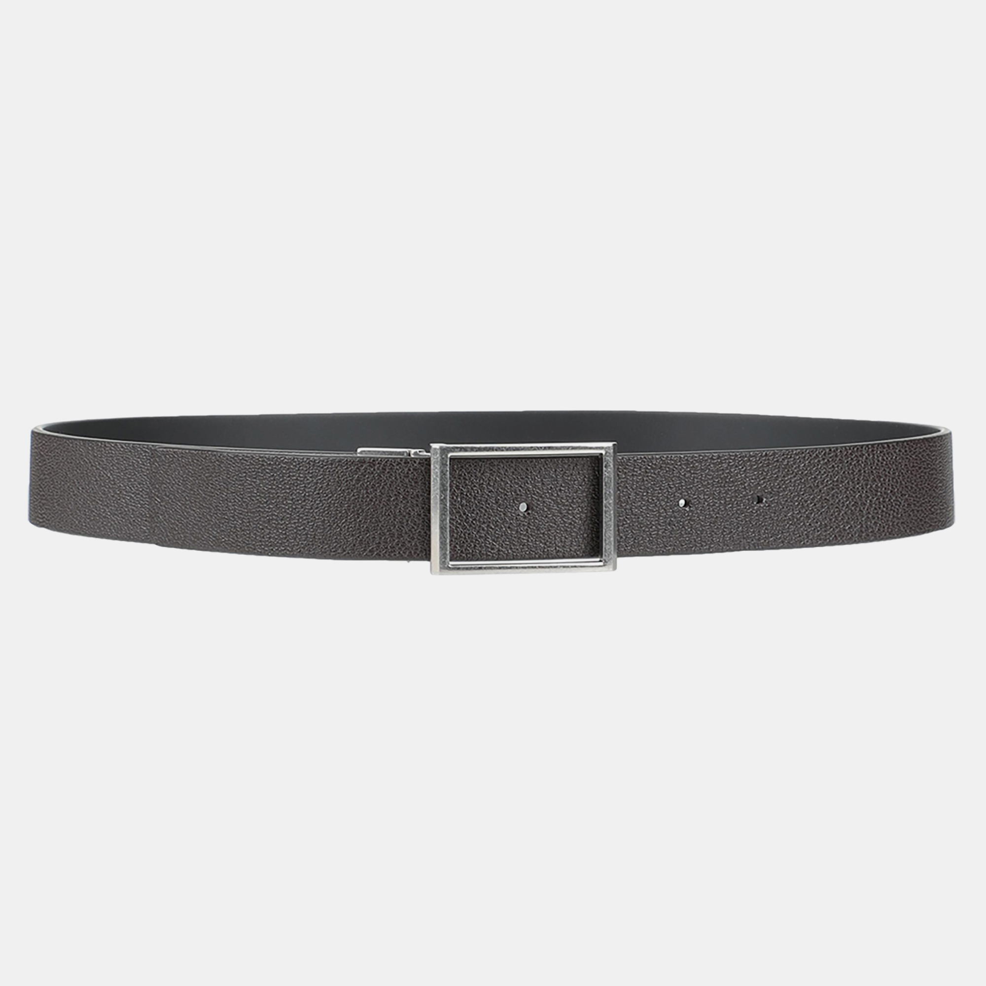 Pre-owned Bottega Veneta Leather Belt 95 In Black