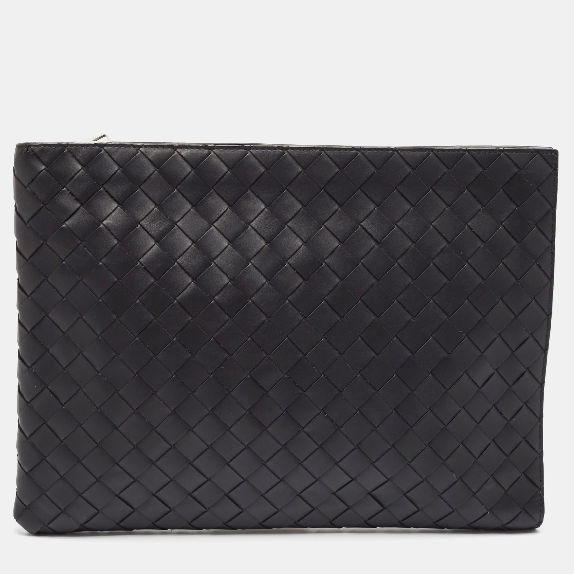 

Bottega Veneta Black Intrecciato Leather Pouch