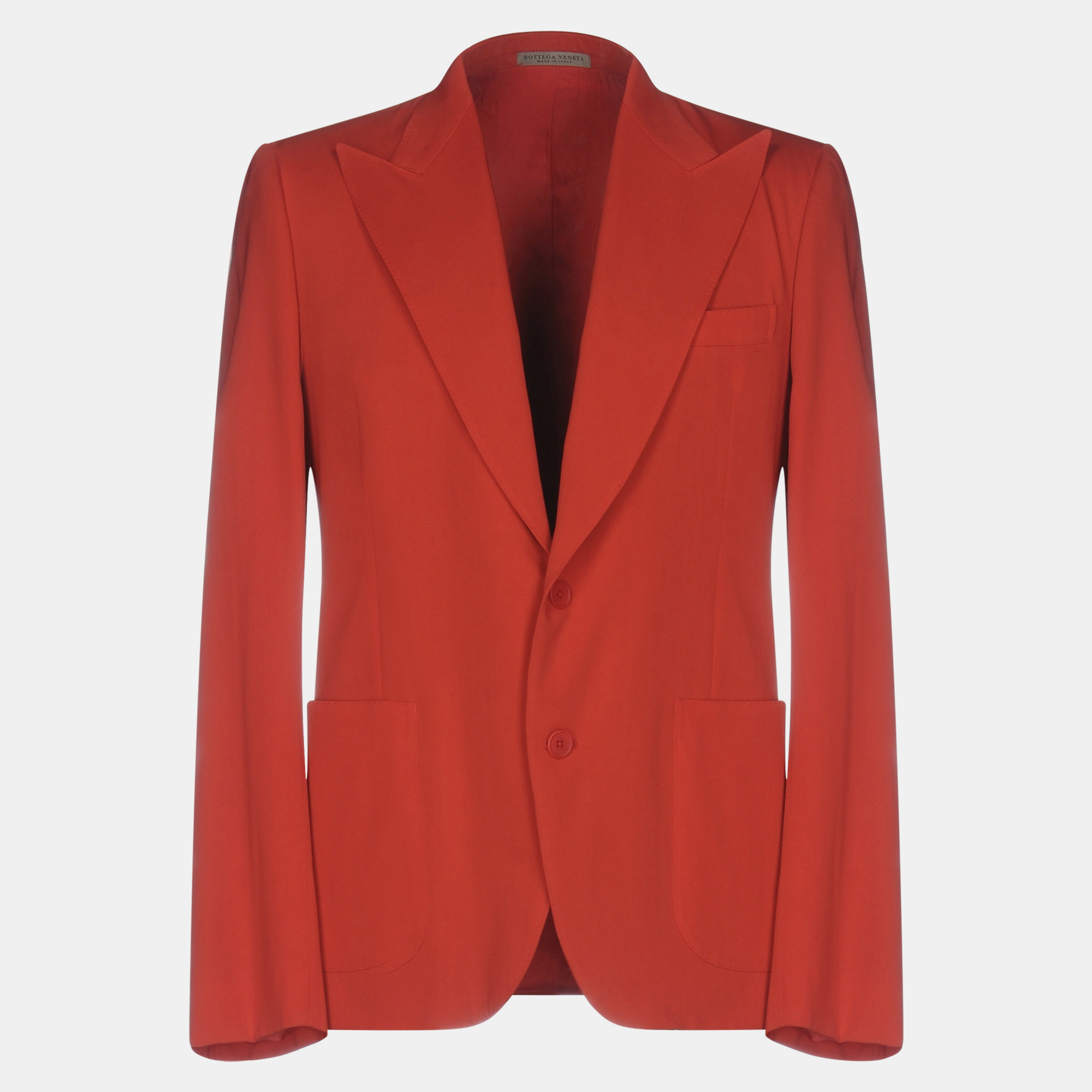 Pre-owned Bottega Veneta Red Wool Single-breasted Blazer M (it 48)