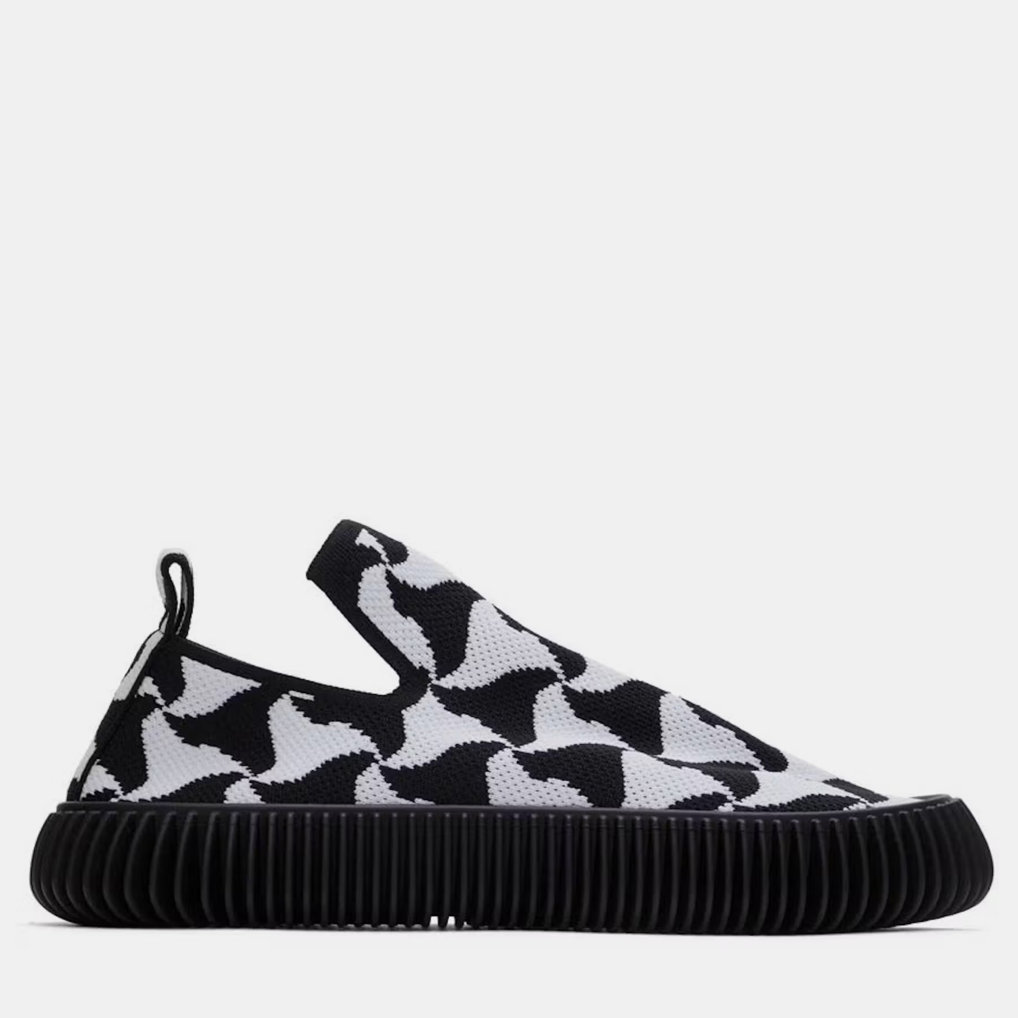 

Bottega Veneta Black White Ripple Knit Sneaker EU