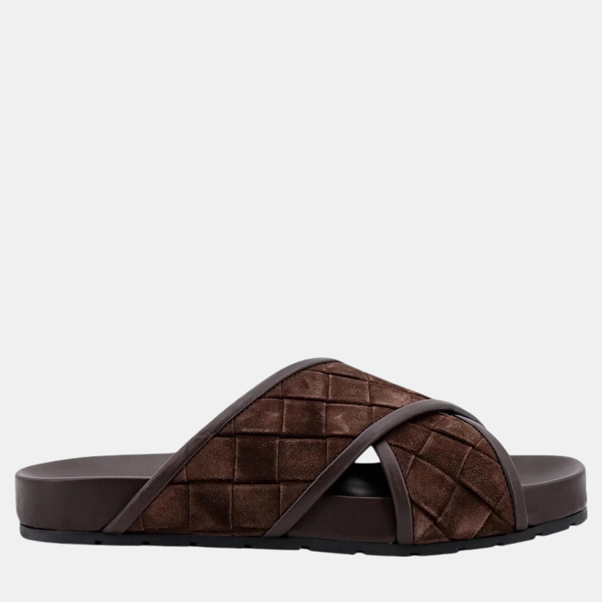 

Bottega Veneta Brown Suede And Leather Sandals EU