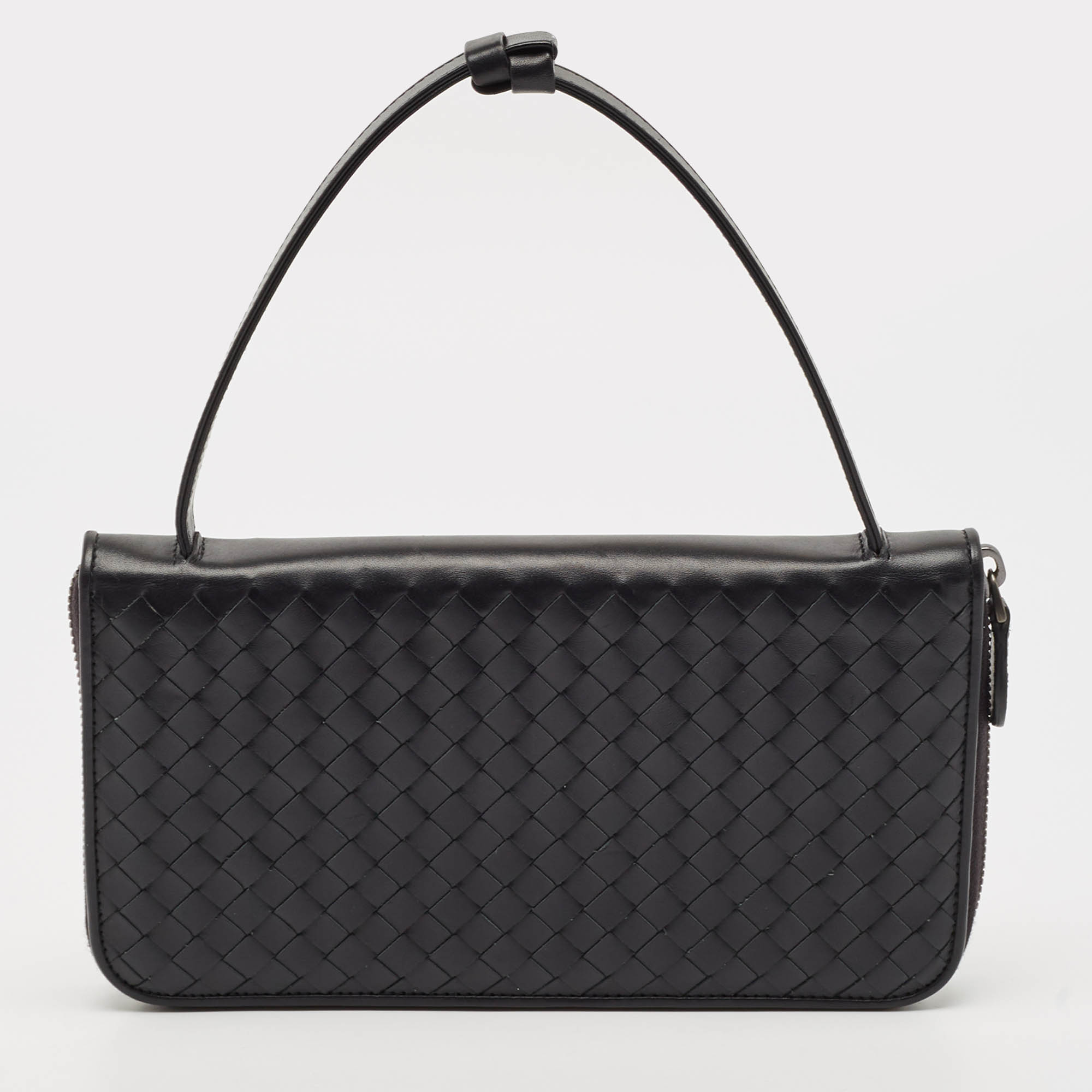 

Bottega Veneta Black Intrecciato Leather Travel Organizer