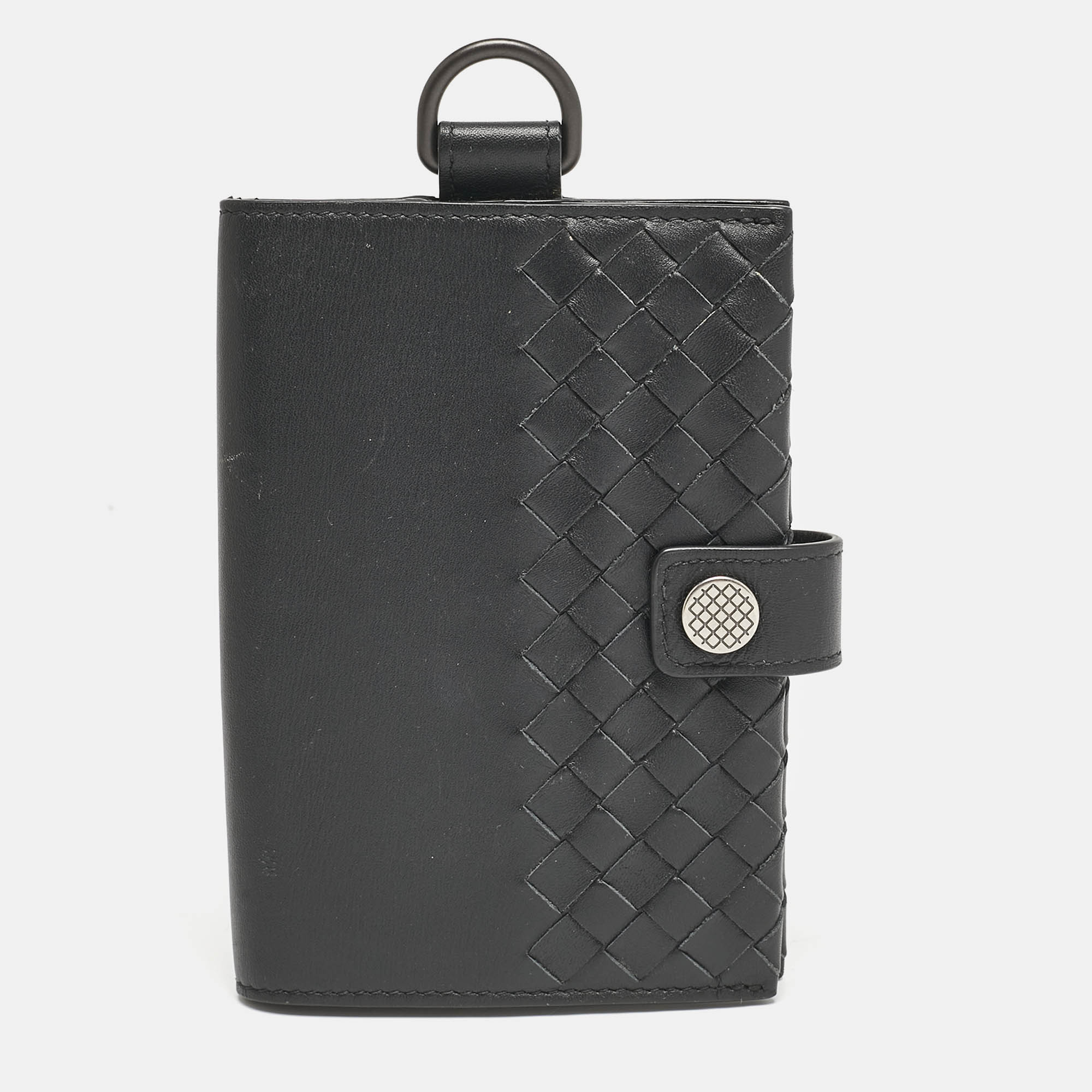 

Bottega Veneta Black Intrecciato Leather Passport Holder