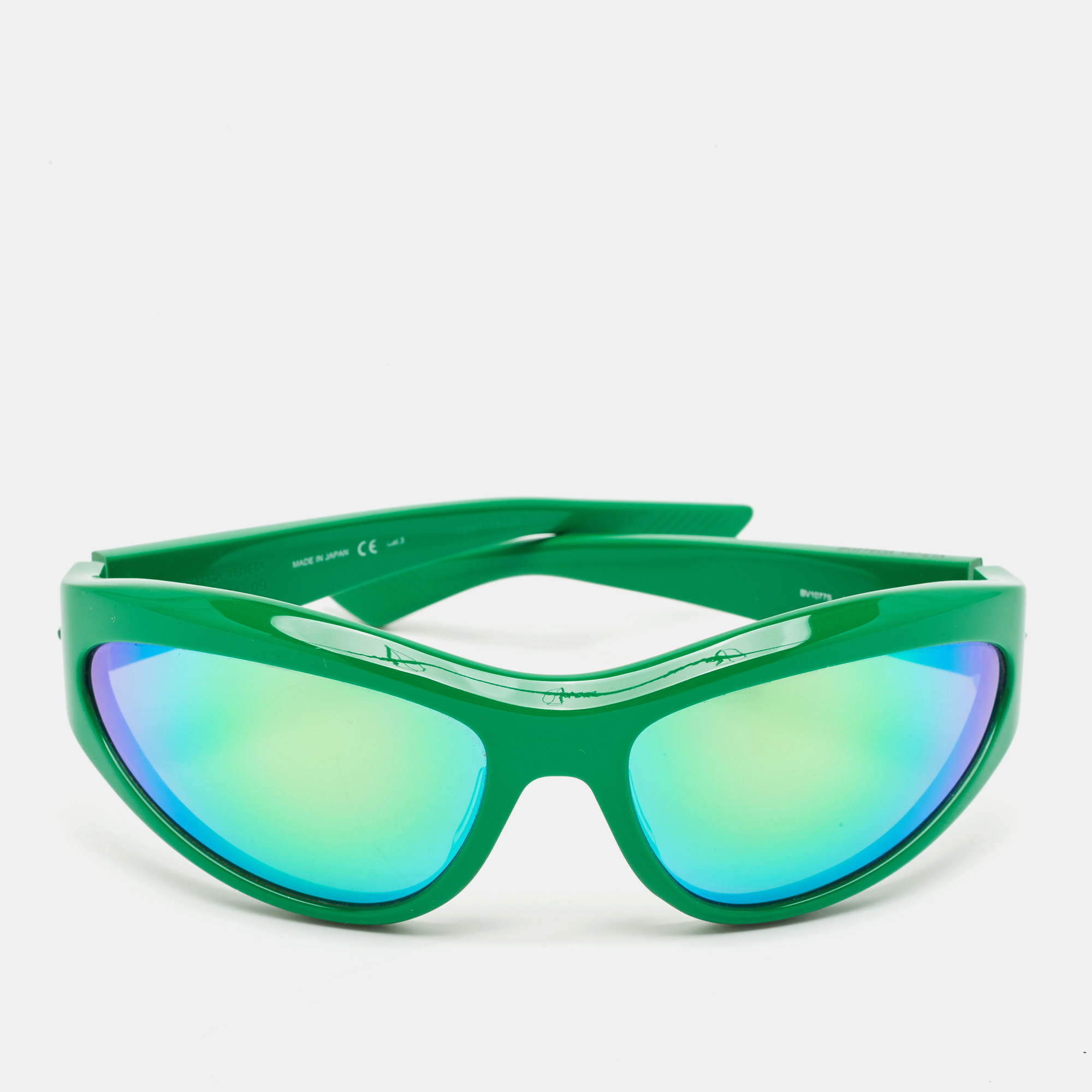 

Bottega Veneta Green Mirrored BV1077S Racing Frame Sunglasses