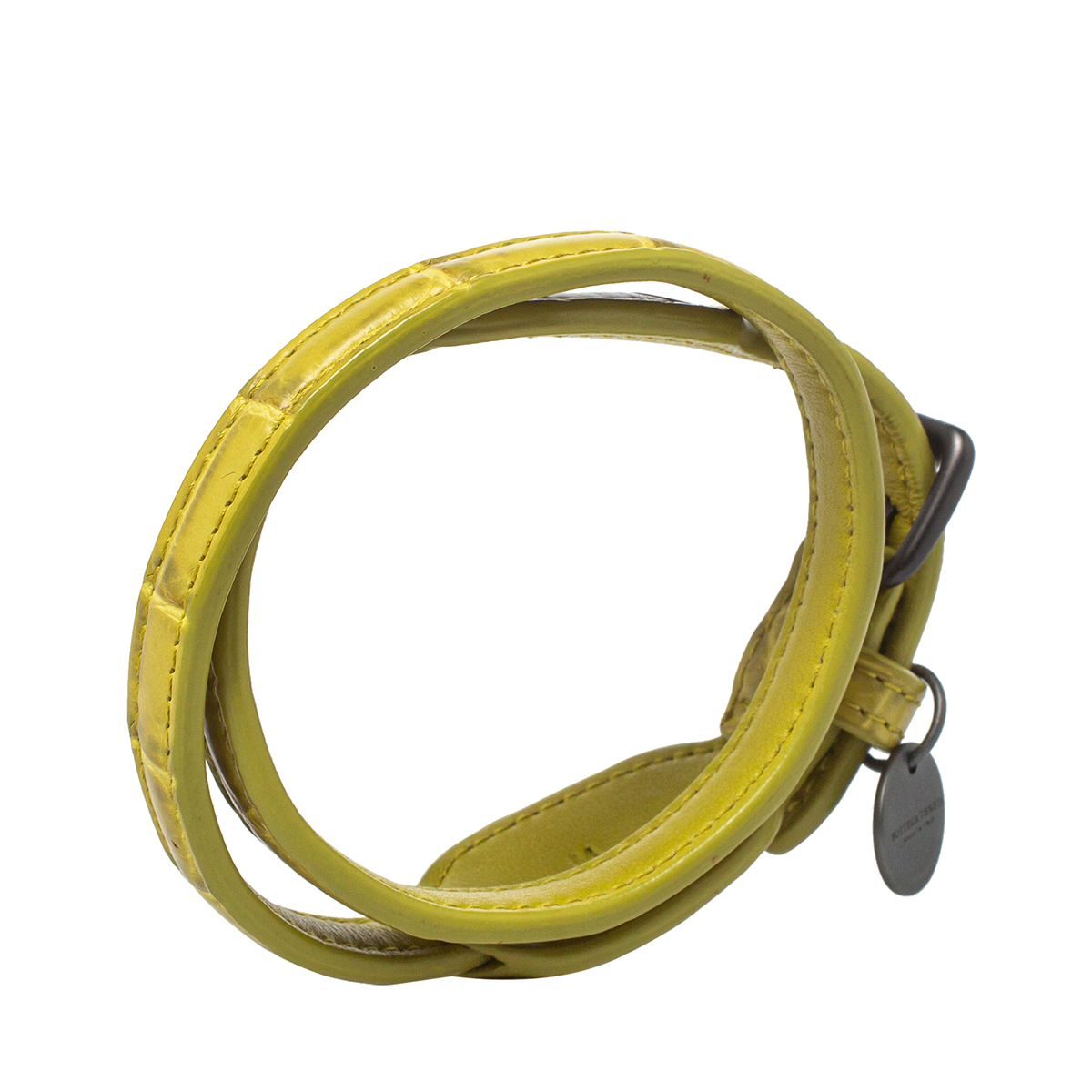 

Bottega Veneta Green Crocodile Double Wrap Around Bracelet