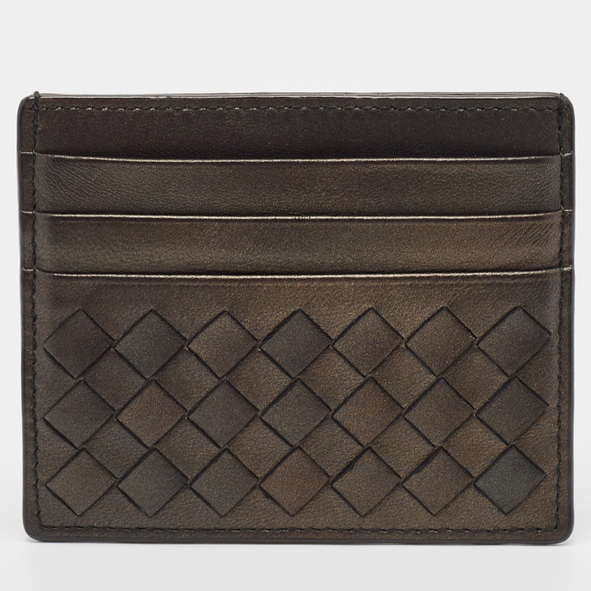 

Bottega Veneta Black Intrecciato Leather Card Holder